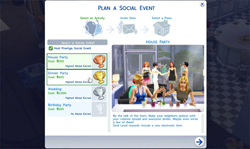 The Sims 4-Ranked Social Events