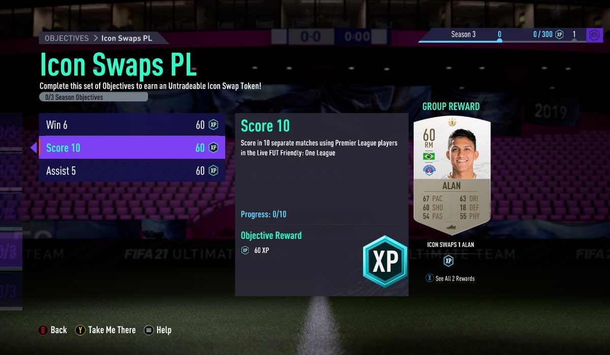 FIFA 21 icon swaps 2 objectives