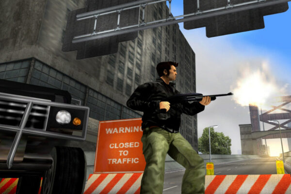 take-two remasters gta 3 shotgun gameplay