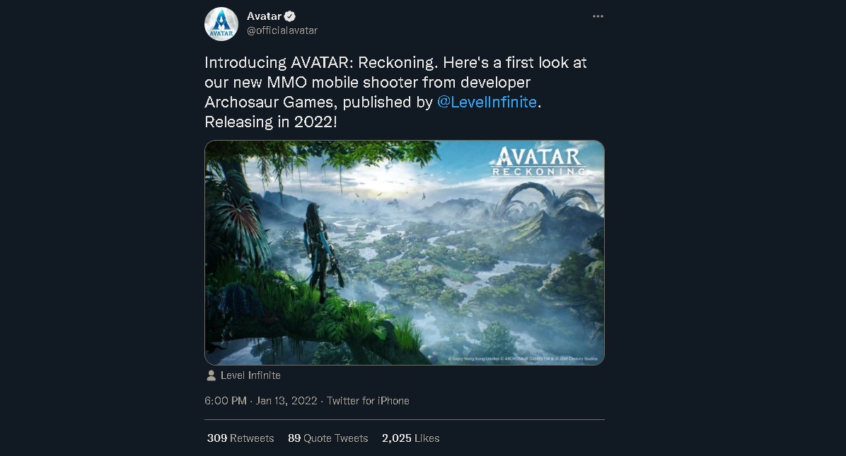 avatar reckoning announcement tweet