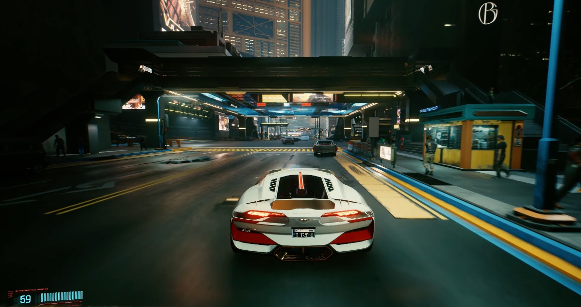 cyberpunk 2077 sports car 4k gameplay
