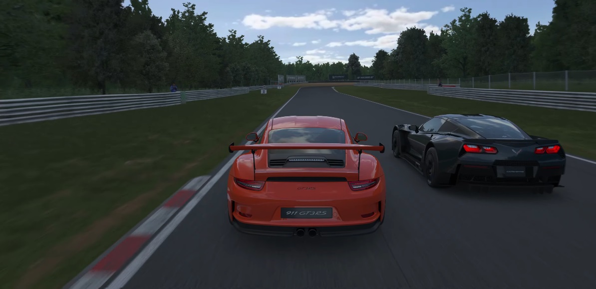 Gran Turismo 7 4k gameplay no hud porsche corvette