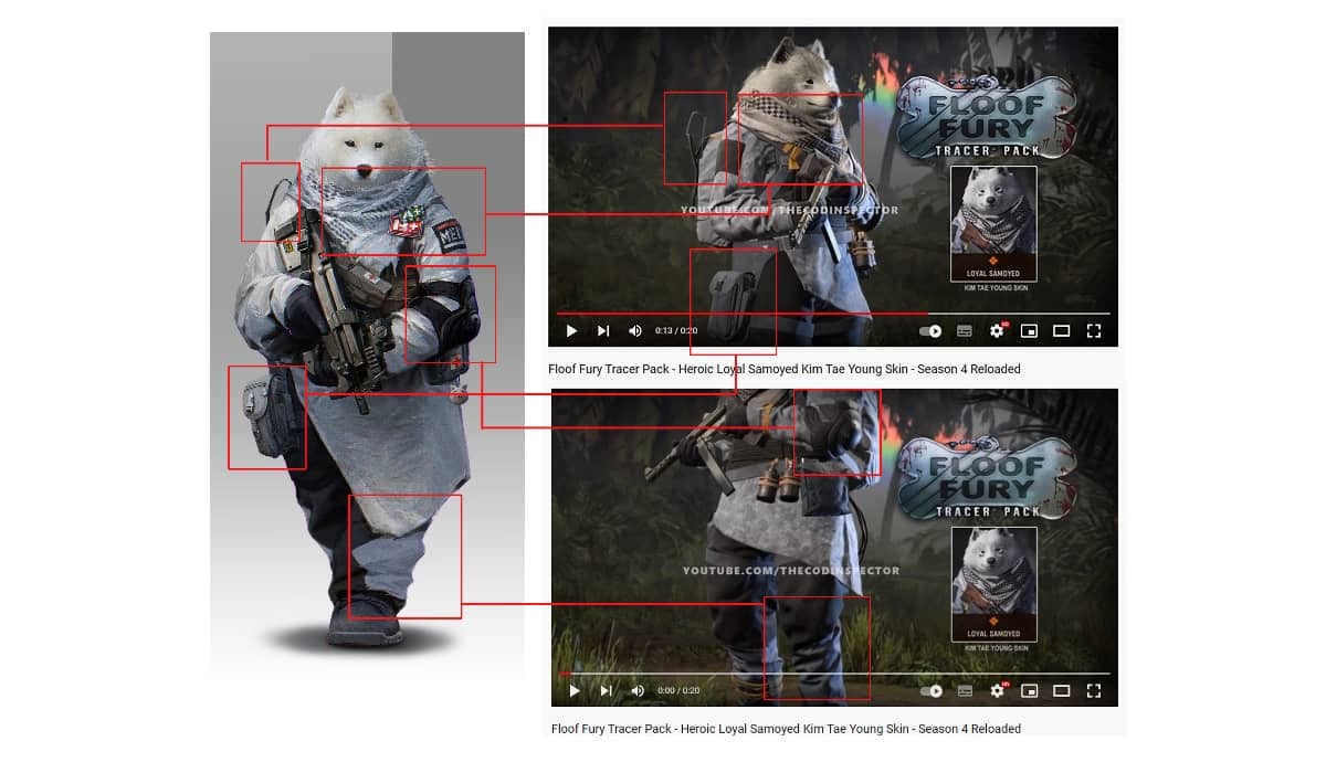 warzone saillin art and dog skin comparison-min